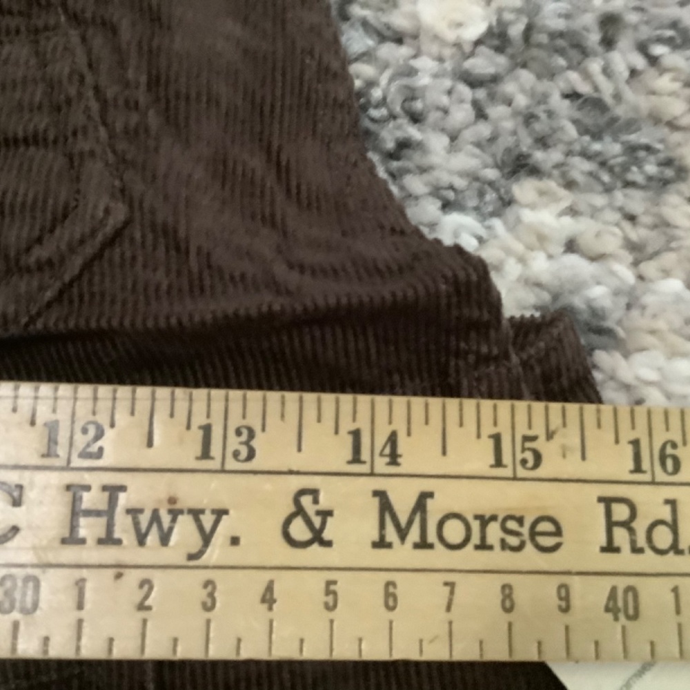 Ladies overalls NWT brown Corduroy, silver color hardware, petite and plus sizes - Picture 4 of 12